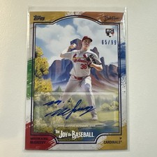 2025 Topps X The Joy Of Baseball Michael McGreevy Paint Splatter Auto /99 STL