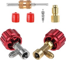 4 PCS R134a Can Tap Kit, Self Sealing Puncture Can Taps with Tank Adapter Valv