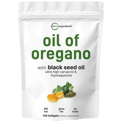 #ad 2 in 1 Oil of Oregano amp; Black Seed Softgels Count with Carvacrol $16.52