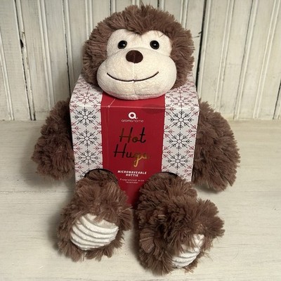 NEW Aroma Home Hot Hugs Microwavable Hottie Lavender Scented Brown Monkey Plush