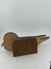 Hand Made and Painted Wooden 10” Duck Napkin/ Mail Holder Signed by Artist — photo 3