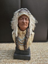 Scultura western Toro Seduto 1985 firmata vintage di Monfort originale 