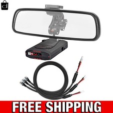 Radar Detector Rearview Mirror Mount with 13.8" Hard Wire Power Cord