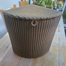 * LLOYD LOOM LUSTY  CORNER LAUNDRY BASKET WICKER  WOVEN GOLD HAMPER HOME STORAGE