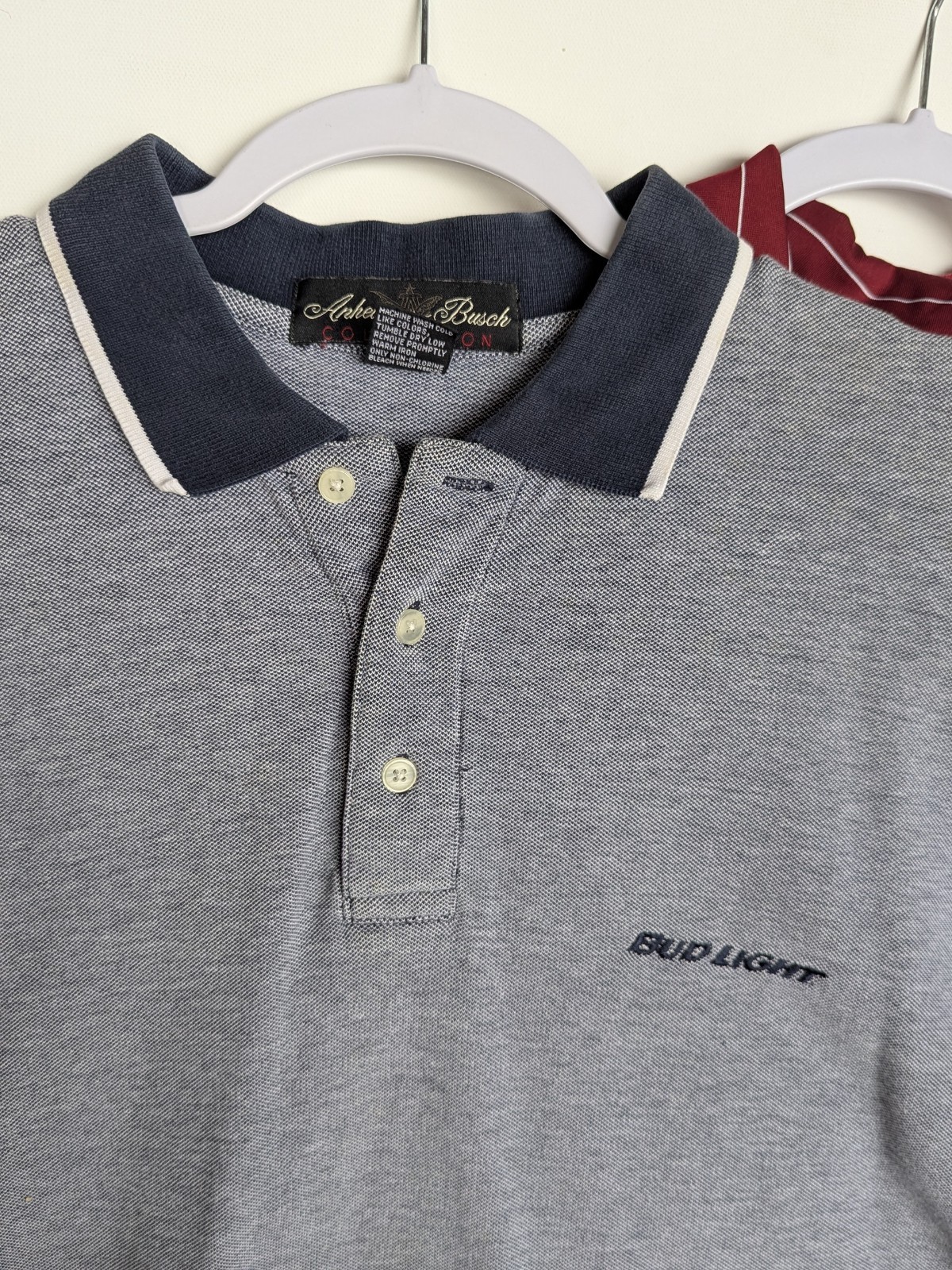 POLO GOLF SHIRT Lot (8) Anheuser Busch NIKE Cutter&Buck LACOSTE ADIDAS GUESS thumbnail 10