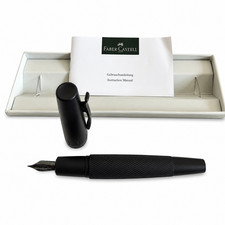Pluma Estilográfica Faber-Castell Design Emotion Negro Puro M Plumín Negro Mate Nuevo de Lote Antiguo