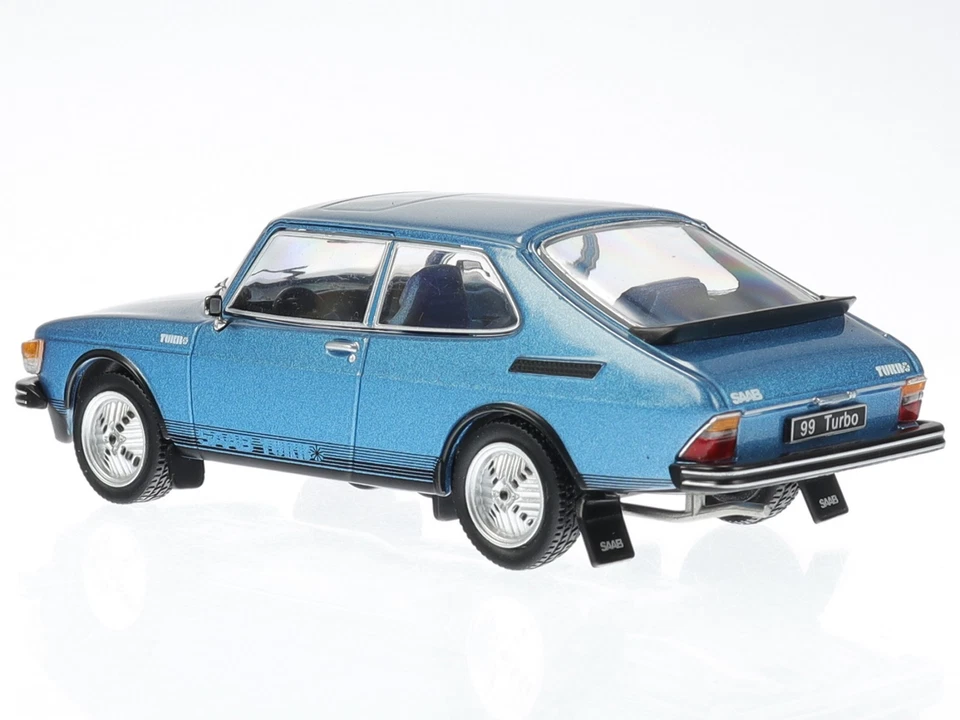 Saab 99 Turbo 1977 blue metallic diecast model car CLC393 IXO 1:43 - Image 3 of 4
