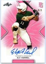 2021 Leaf Ely Kennel Perfect Game Pink Auto 3/3 Card #BA-EK1