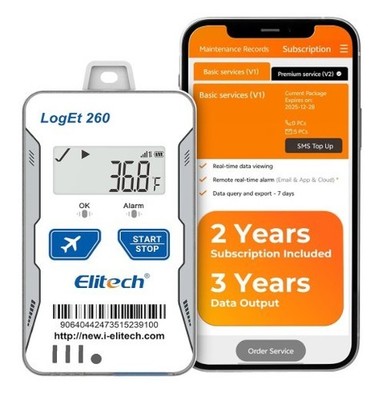 Elitech Loget260-TH Reusable Temperature Humidity Data Logger-22~140°F,0~100%RH