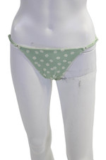 ONIA Women's String Side Cheeky Bikini Bottom Green Floral Size M