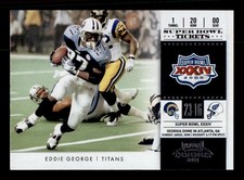 2011 Playoff Contenders #14 Eddie George Super Bowl Tickets
