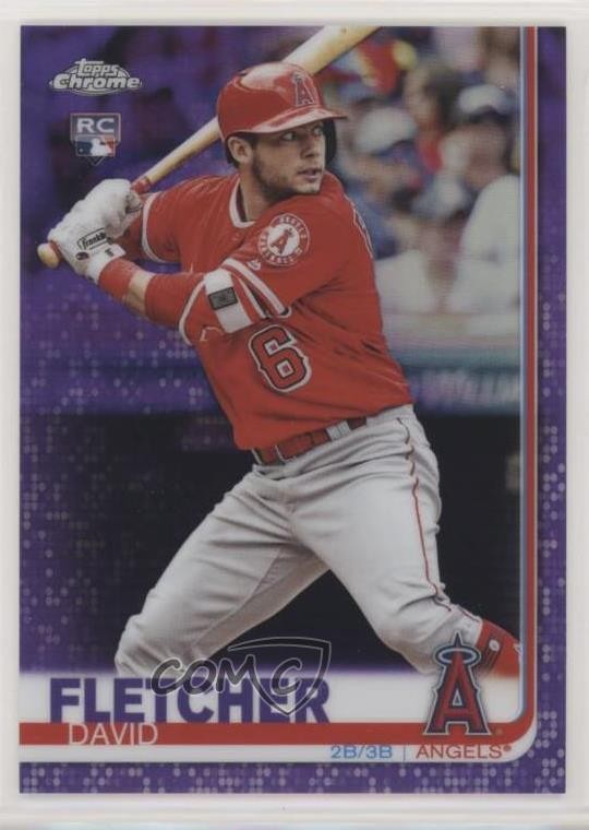 2019 Topps Chrome Purple Refractor 120/299 David Fletcher #181 i4v