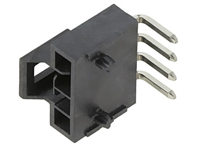 105313-1204 NANO-FIT HDR RA SGL 4CKT 15AU BLK MOLEX