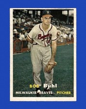 1957 Topps Set-Break #127 Bob Buhl EX-EXMINT *GMCARDS*