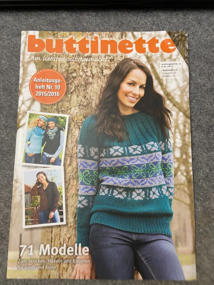 Strickheft buttinette Anleitungsheft Nr. 10 2015/2016 B.-Nr. 29515