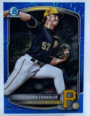 Topps Bowman Chrome 2025 Bubba Chandler Pirates BCP-171 Prospects Blue Mojo /150
