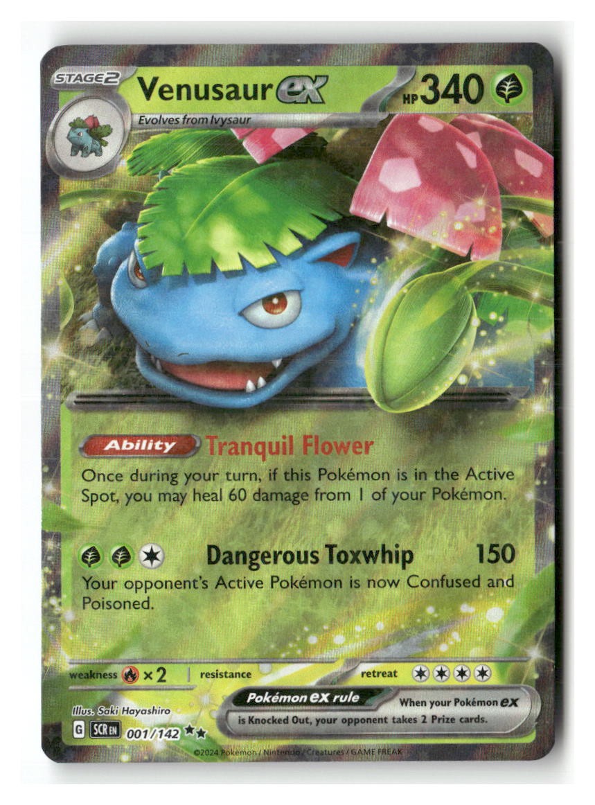 Venusaur ex 1/142 Double Rare Stellar Crown Pokemon Near Mint