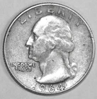 1964-D Washington Quarter - Extra Fine - Details - #2875EA