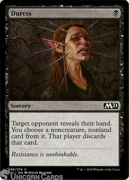 Duress Common Mint MTG Card :: :: Challenger Decks 2021 :: ::