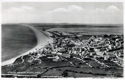 ENGLAND POSTKARTE Portland Chesil Beach Dorset UK Echtfoto RPPC Harvey Barton