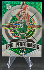 2021-22 Larry Bird #12 Epic Performers Green Mosaic Prizm Color Match | Celtics