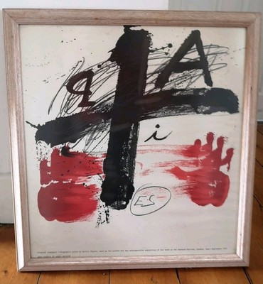 ANTONI TAPIES ORIGINAL UNSIGNIERTER LITHOGRAPHIEDRUCK POSTER HAYWARD GALLERY 1974