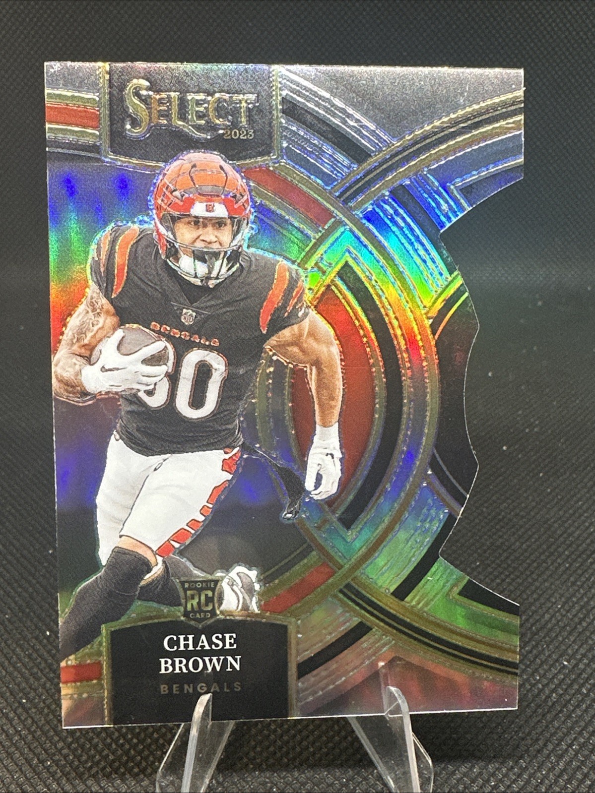 Chase Brown Silver Prizms Die Cuts Rookie 2023 Panini Select #151