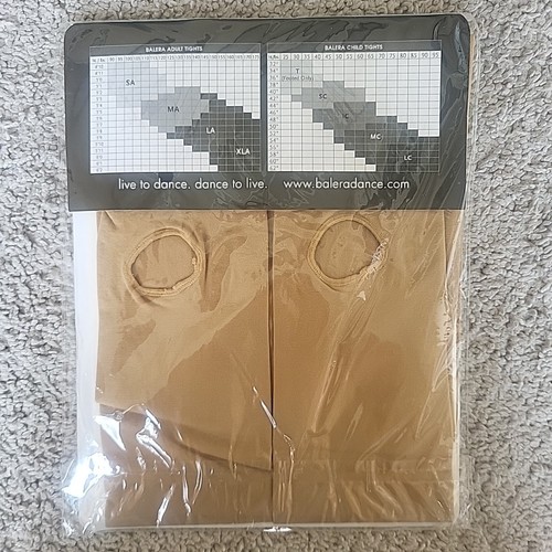 NUOVO BALERA Dancewear collant balletto senza piedi SA caramello beige donna T90 - Foto 2 di 3