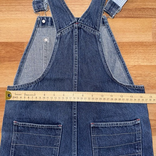 VINTAGE Tommy Hilfiger Blue Jean Denim Bib Overalls Youth Size Medium Carpenter - Picture 10 of 12