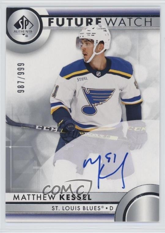 2023-24 SP Authentic Auto Future Watch 987/999 Matthew Kessel #130 Auto jg3