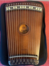 Hanago M28 - Dark Mahogany Zither String Instrument - Natural Finish W/ Bag