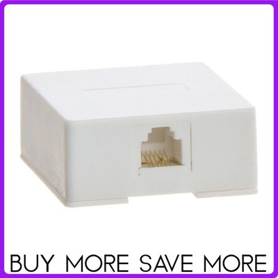 RJ12 Telephone Surface Mount Box 1 Port 6P6C Keystone Wall Box for Phone Fax