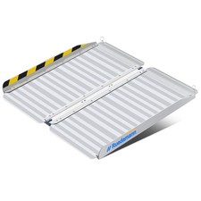 2FT Portable Aluminum Folding Wheelchair Ramp Non Slip Heavy Duty