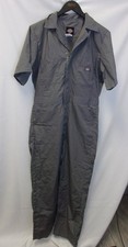 Dickies Men's S/S Poplin Coveralls, Gray, Med Short, USED