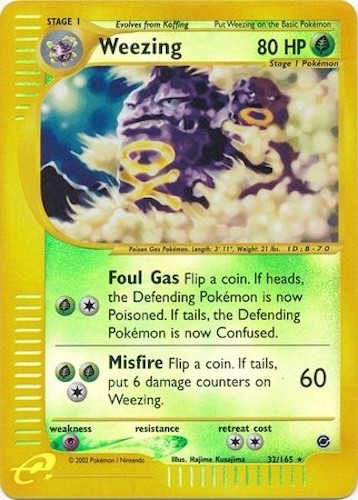 Pokémon TCG - Weezing - 32/165 - Rare - Reverse Holo - Expedition [Near Mint]