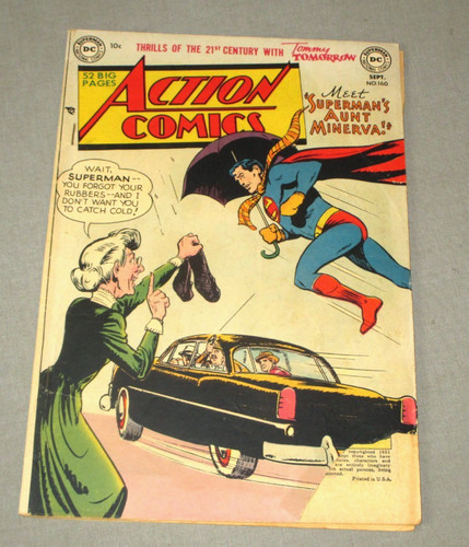 1951- DC ACTION COMICS NO.160- KEY-ISSUE-MEET SUPERMAN AUNT MINERVA- GOLDEN AGE
