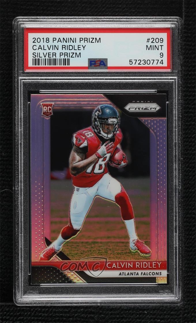 2018 Panini Prizm Silver Calvin Ridley #209 PSA 9 MINT Rookie RC 13c1