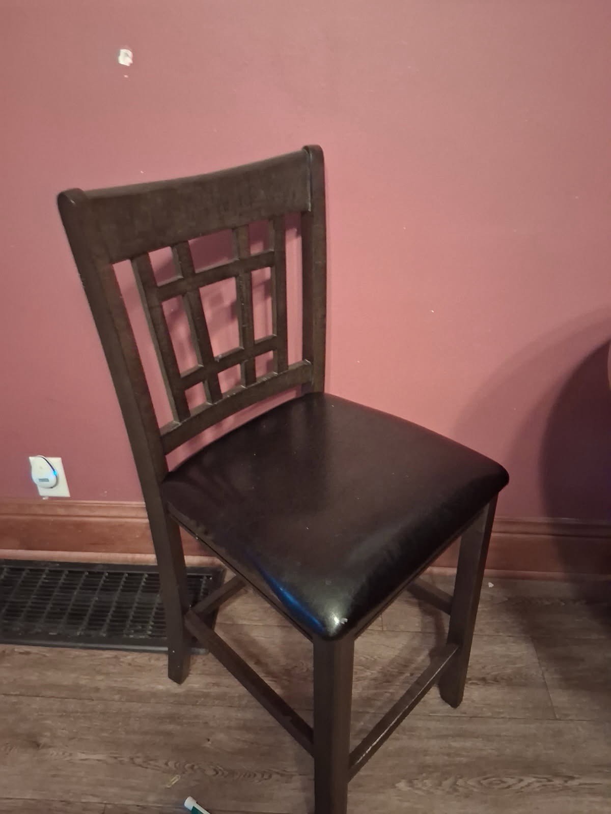 Dark Brown 26" Contemporary Upholstered Saddle Stools (Set of 4) w/Nailhead Trim