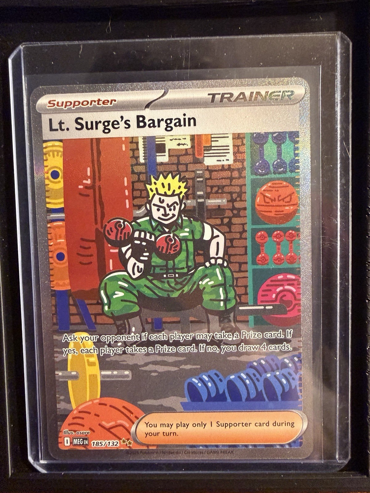 Lt. Surge's Bargain Special Illustration Rare ME01: Mega Evolution 185/132 NM