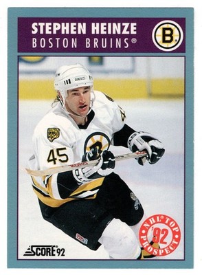 Steve Heinze - Boston Bruins (Hockey Card) 1992-93 Score Canadian # 476 - Mint