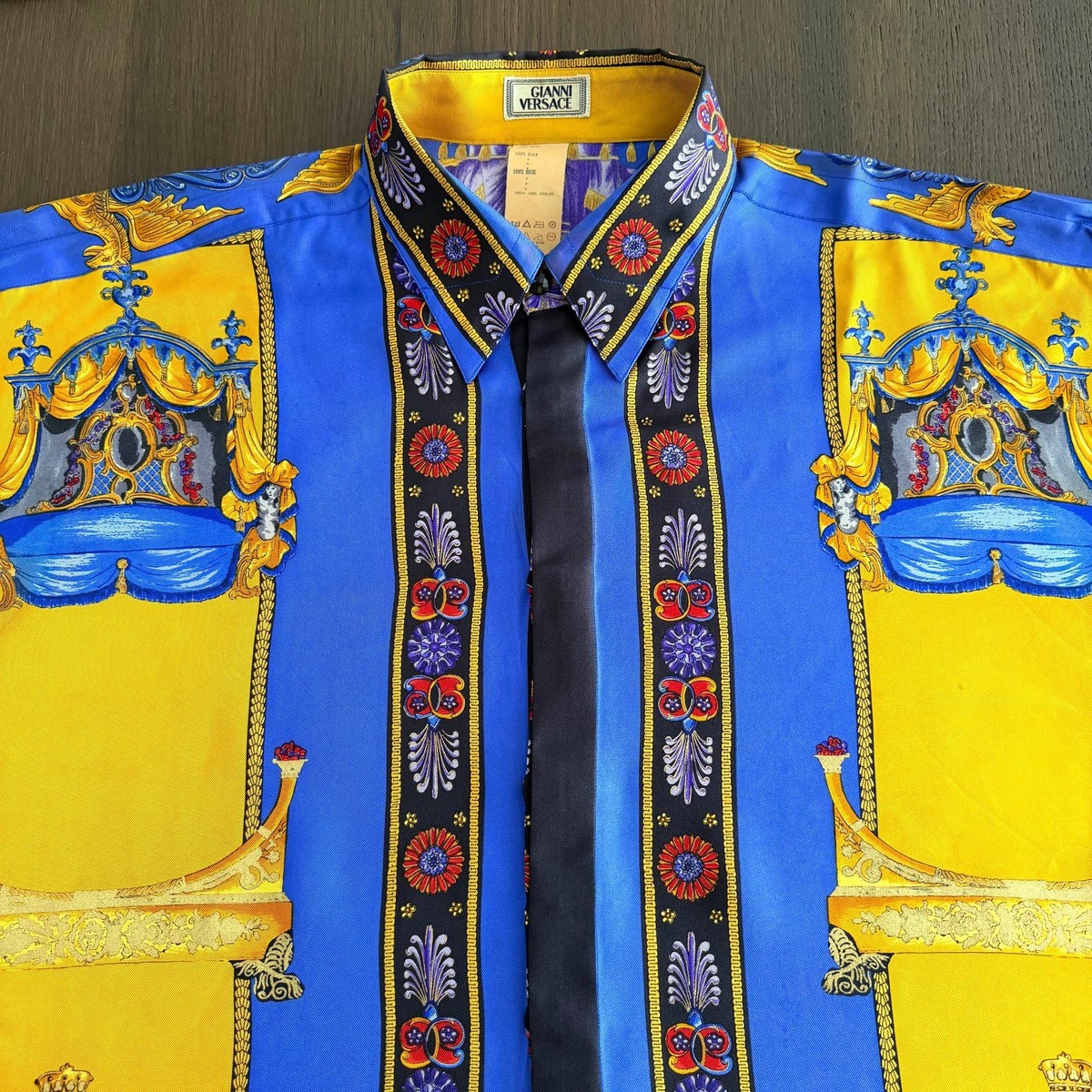 GIANNI VERSACE silk shirt Percier and Fontaine size 52 from F/W