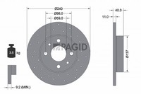 2X Pagid Bremsscheibe 56160NC FüR Abarth 500 595 695 500C 595C 695C 312 AXF11