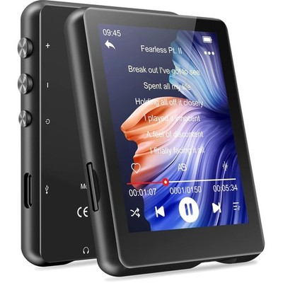 MP3 Player Bluetooth 32GB Tragbarer Musik Player mit FM Radio Sprachaufnahme