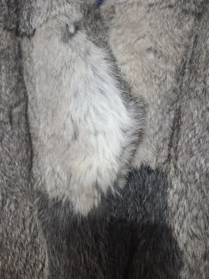 Retro Vintage 70s/80s Rabbit Fur Gillet Waistcoat UK 10/12 - Image 4 of 4