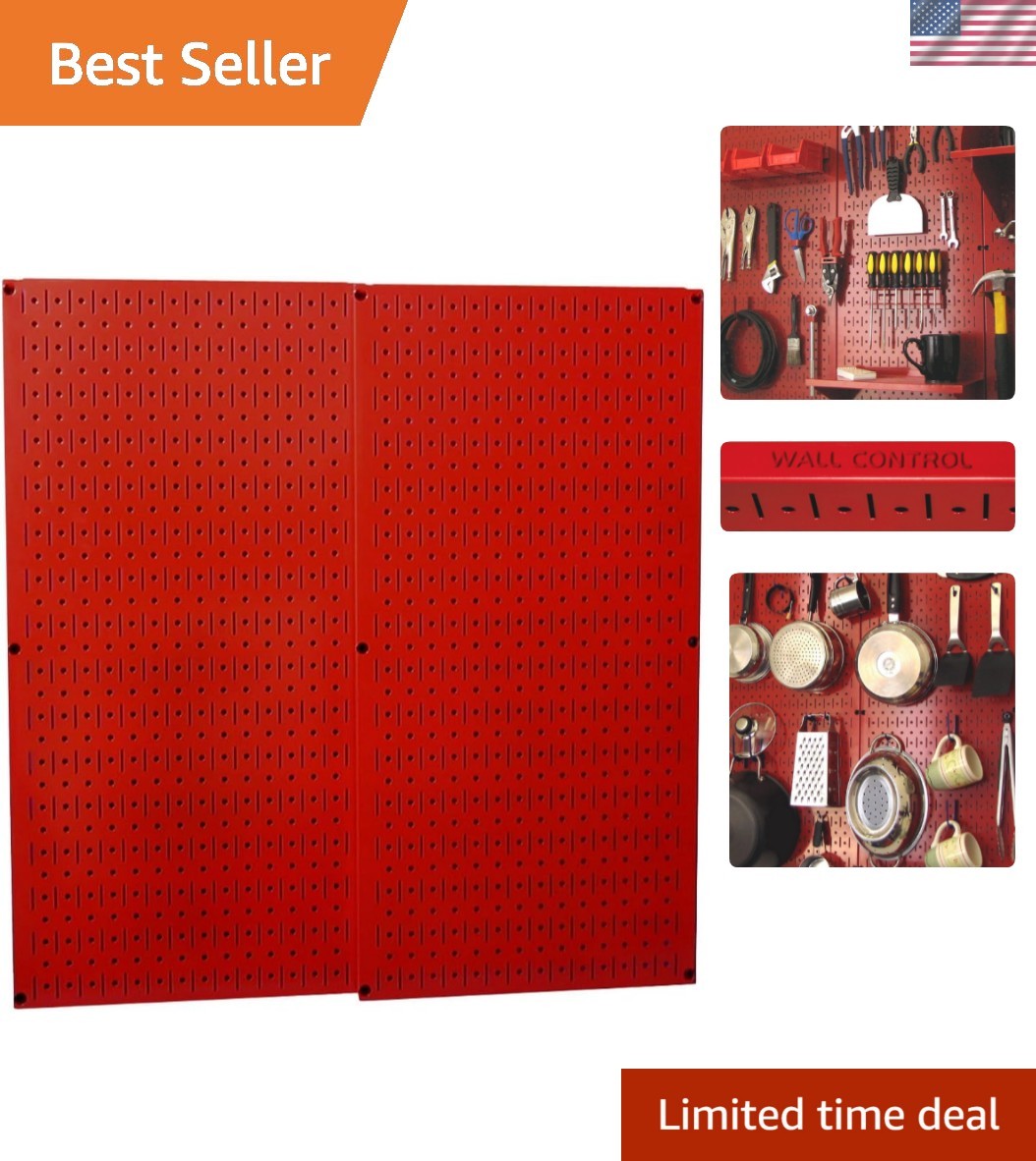 30-P-3232R Red Metal Pegboard Pack | eBay