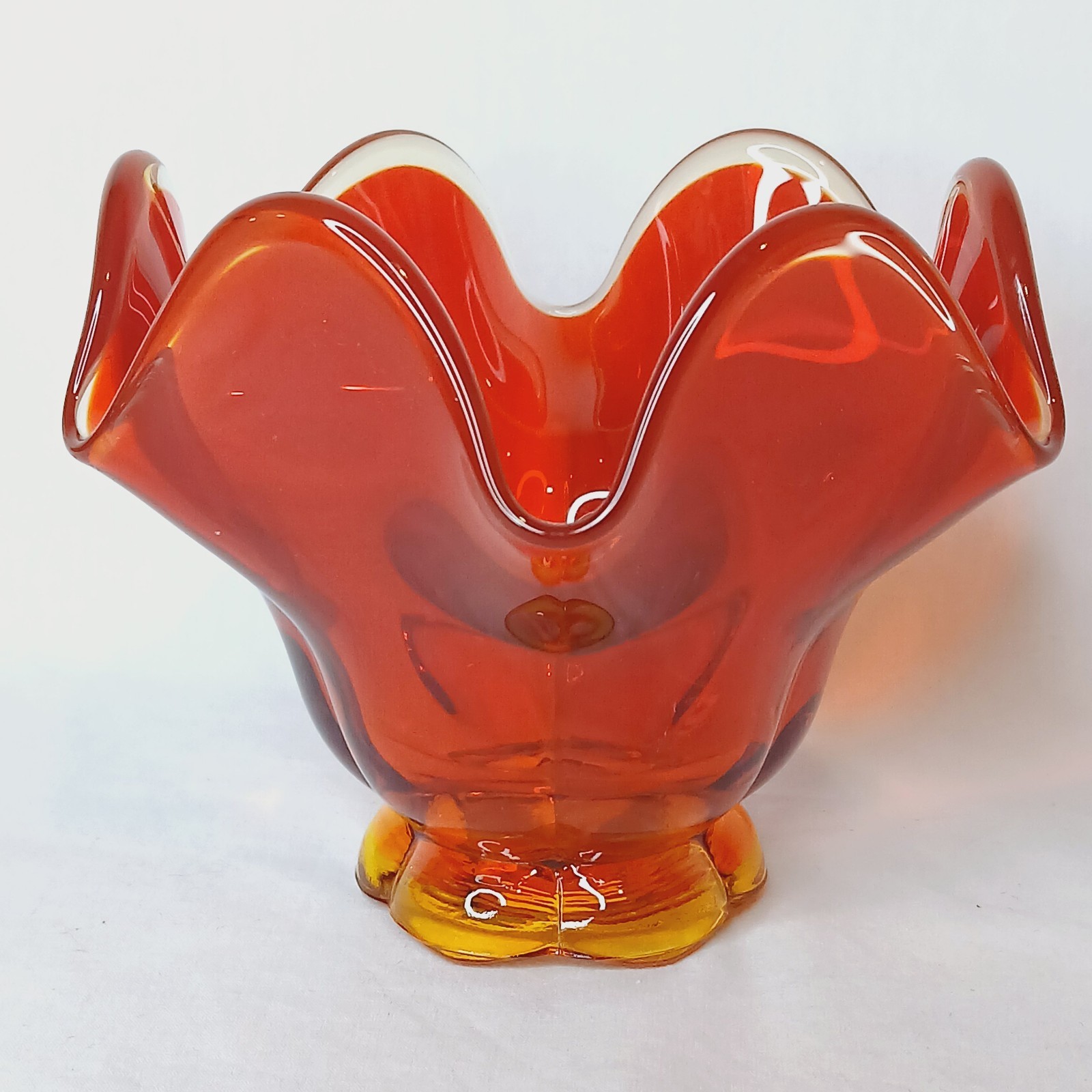 Vintage Amberina Viking Glass 4.25