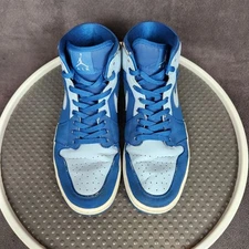 Air Jordan 1 Mid Shoes Mens Size 12 UNC 554724-400 Jumpman Nike Sneakers