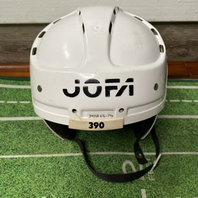 White JOFA 390  SR 6 3/4 - 7 3/8 ice hockey helmet Vintage 80's Made In Sweden