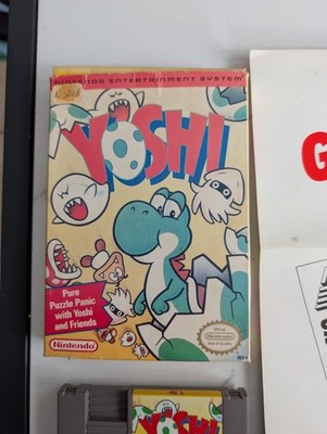 Yoshi NES Complete In Box No Manual POSTER EPILEPSY WARNING RARE NINTENDO Tested