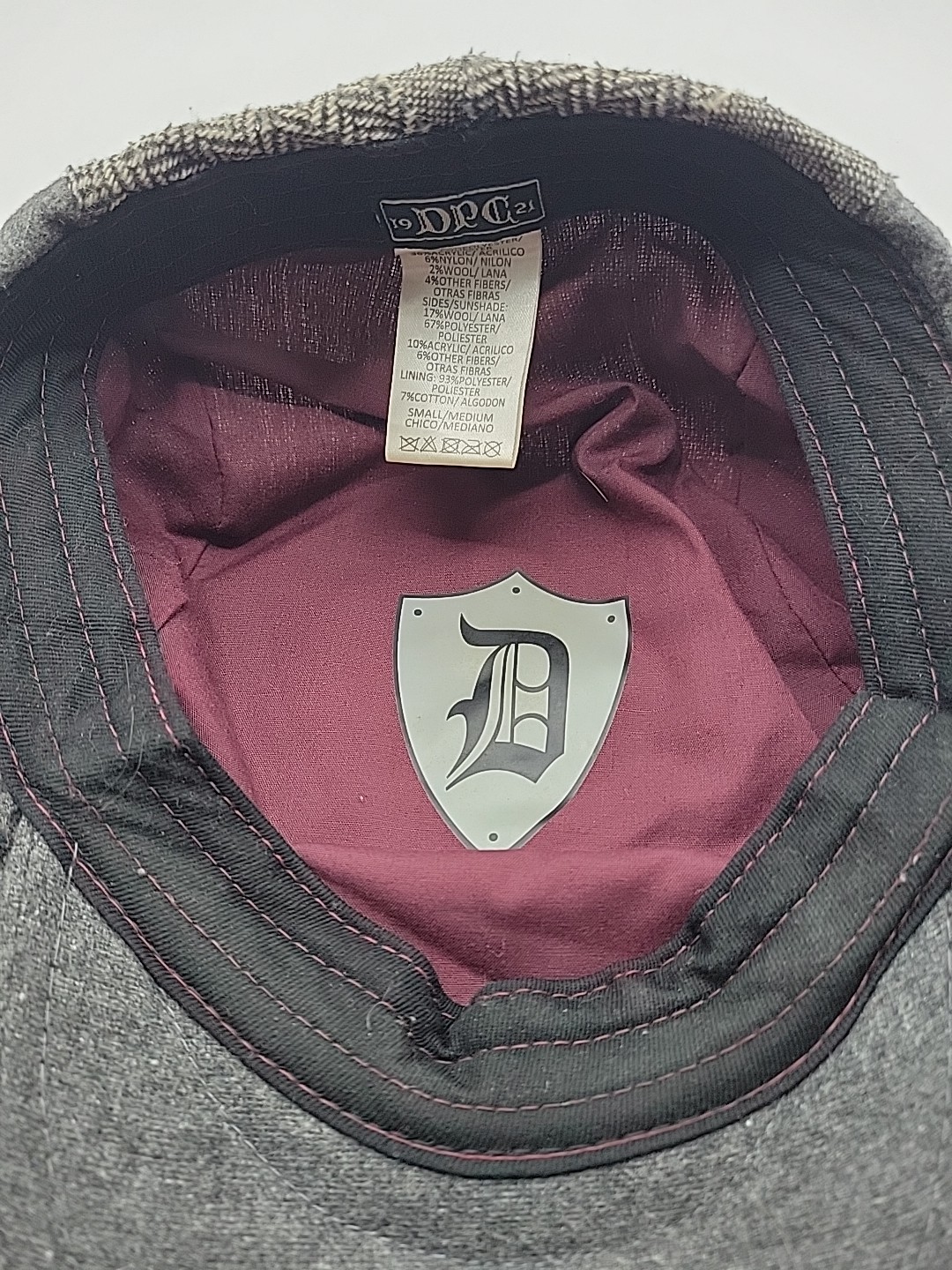 DPC Patchwork Flat Cap Hat Gray Wool Blend Ivy Ne… - image 5